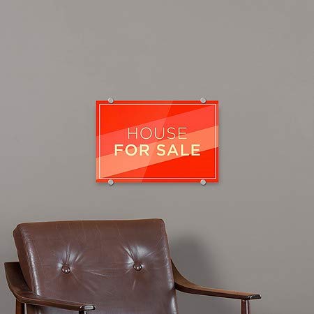 Cgsignlab | בית למכירה -אלכסוני מודרני שלט אקרילי פרימיום | 18 x12